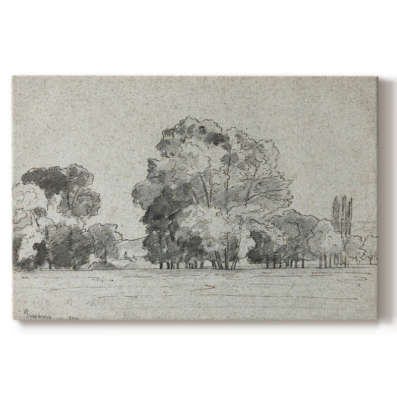 Paysage rétro - Mxii, Toile tendue, H 41 po x l 61 po x P 1,5 po