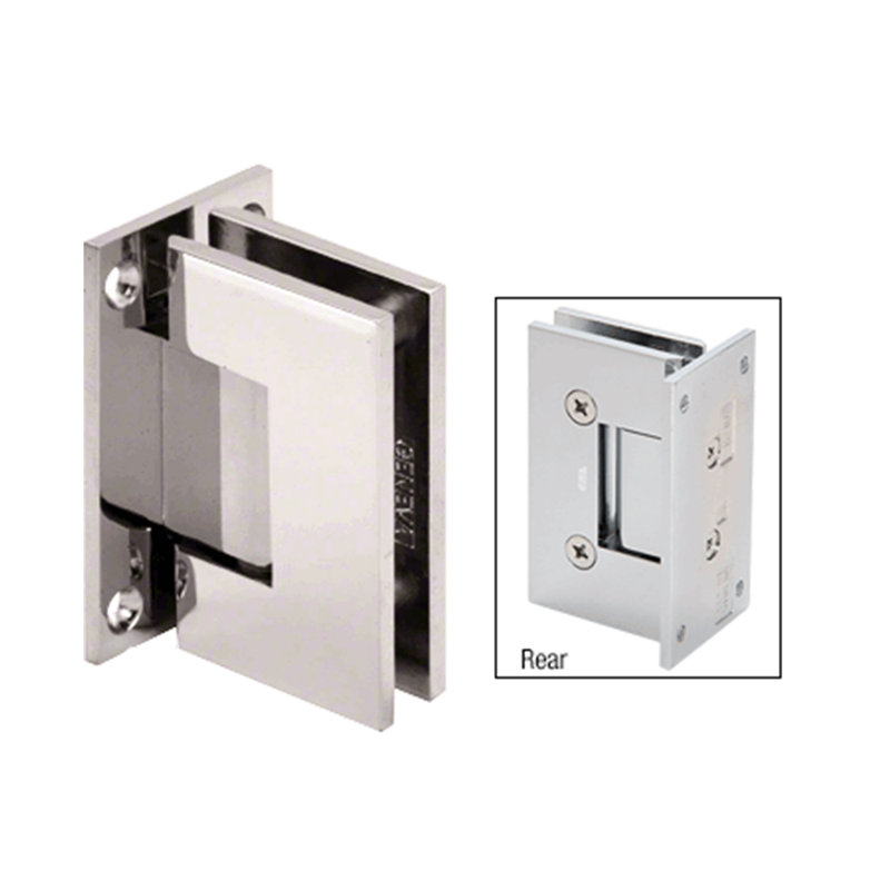 Charnières en T pour porte de douche, Nickel brossé