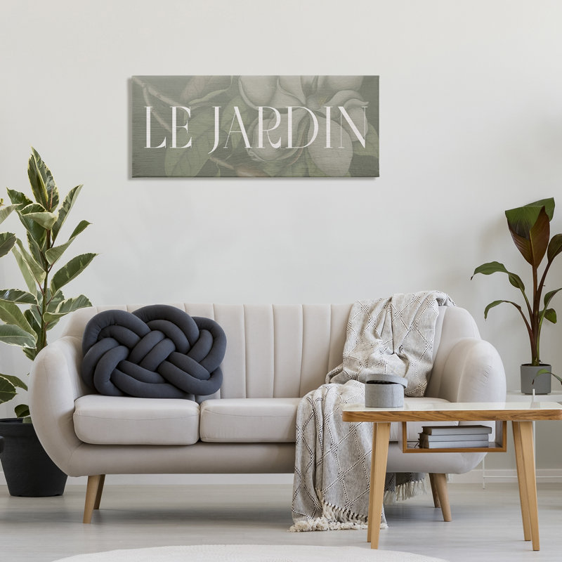 Panneau Le Jardin, toile par Lil 'Rue, H 17 po x l 40 po