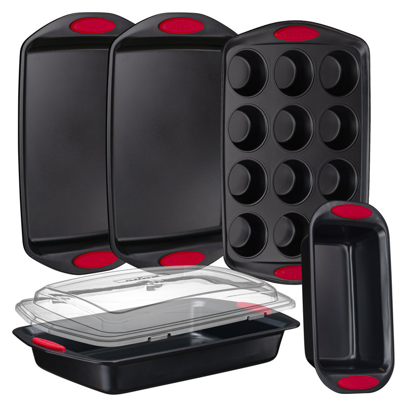 NutriChef 6 Piece Non-Stick Steel Bakeware Set