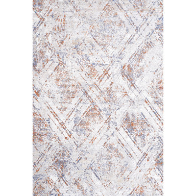 8X10 Beige Area Rug, Non-Shedding & Stain , Geometric For Home Office, Bedroom, Living, Dining Room Rug With Geometric, Non-Shedding, Living Room, Dining, Office