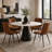 Upholstered Dining Chair with Carbon Steel Legs (Set of 4)-124579587-124568719