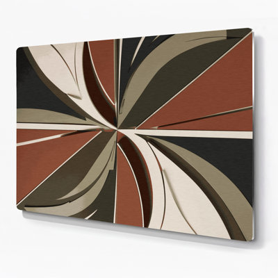 Geometric Abstraction 87 Brown Metal Wall Art