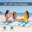 4 PCS Beach Umbrella Set with 2 Foldable Chairs & Picnic Blanket, Tilt Mechanism Blue-555178133
