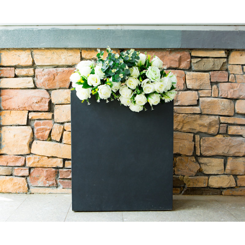 Boîte à fleurs en béton Wabbaseka, Anthracite, H 26,8 po x l 22 po x P 8,7 po