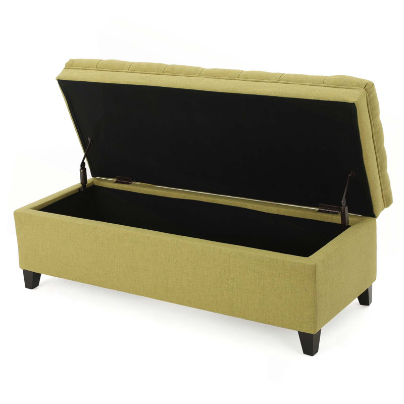 Banc de rangement moderne avec repose-pieds, Vert