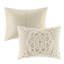 Literie en coton chenille à médaillon - attrayant, 100% coton, 4 attaches, housse de couette lavable à la machine-116011586-116011587