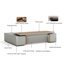 Bureau de direction 110,24 po avec grille de luxe - plateau en grain de noyer épaissi, bordure en alliage d'aluminium, bande de lumière ambiante à contrôle tactile et verrouillage par empreinte digitale, bureau multifonctionnel PDG-1658087037