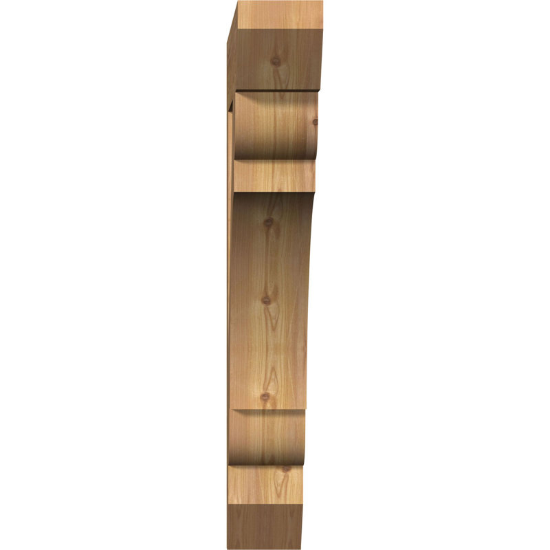 5 1/2"W x 34"D x 38"H Olympic Slat Smooth Bracket, Western Red Cedar, Western Red Cedar, 38" H x 5.5" W x 34" D