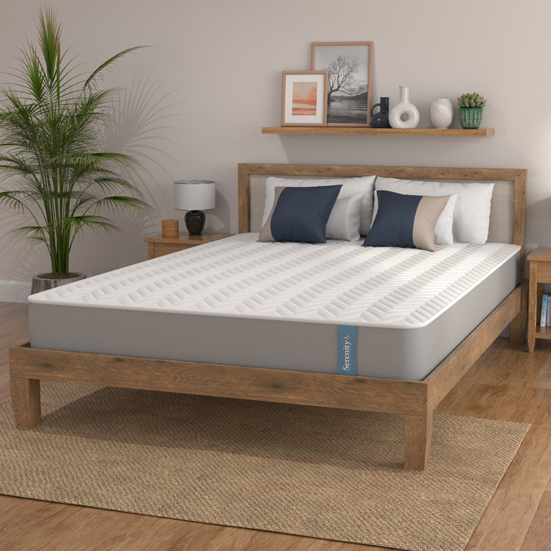 Adamine Serenity Coil Spring and Comfort Foam Hybrid Mattress 18cm, Single (3")