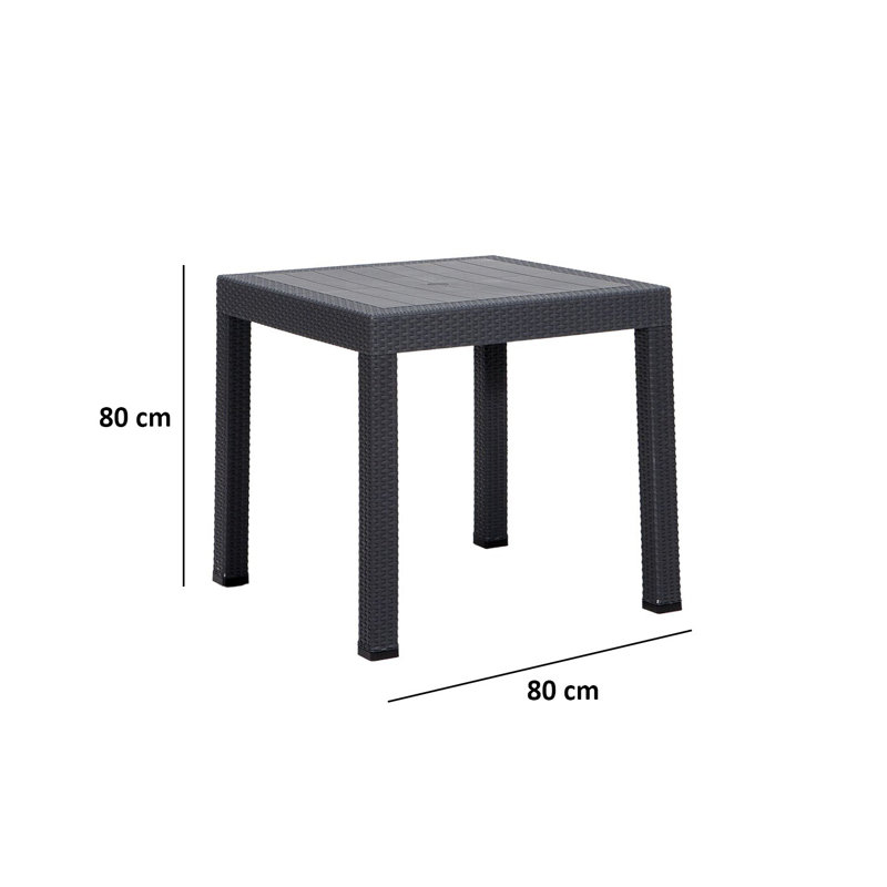Cardamom Rectangular Outdoor Side Table , 80cm W 80cm D