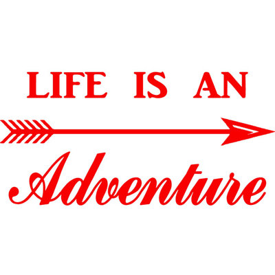 Décalcomanie murale « life is a adventurer adventurer »