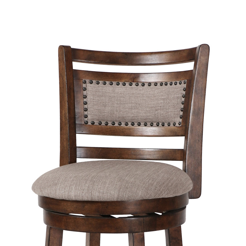 Tabouret pivotant Kopasz, Brun, Tabouret de comptoir (siège d’une hauteur de 24