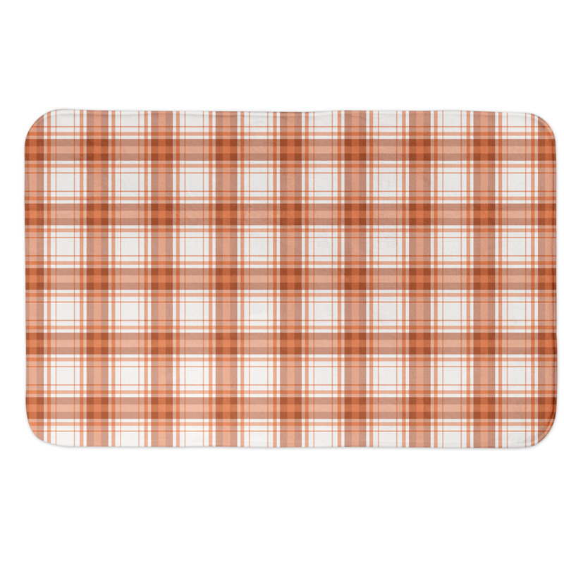 Non-Slip Bath Rug, Orange