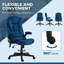 Fauteuil de bureau vibrant à haut dossier en velours-1120468395-1120468373