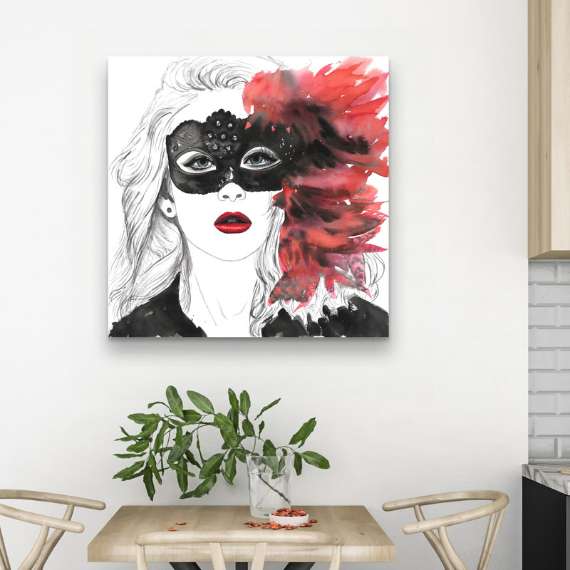 Masked ball - 32"x32" art on canvas