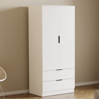 2 Door 2 Drawer Wardrobe Modern Bedroom Storage Solution for Clothes and Accessories