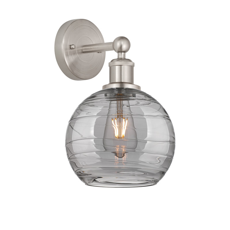 Plafonnier semi-encastré 1 lumière 8SM, Nickel satiné