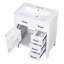 Meuble-lavabo sur pied 30 po - Armoire blanche avec lavabo en céramique et tiroir moderne-295949113