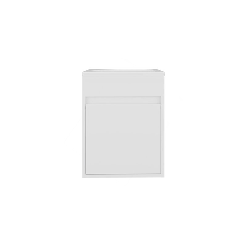 Meuble-lavabo flottant Furman, Blanc