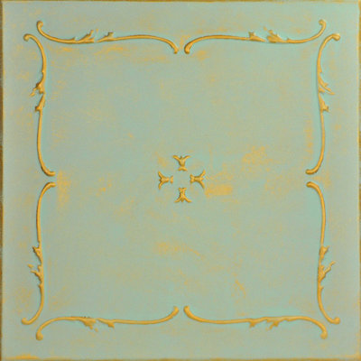Carreau de plafond en polystyrène collé 1,6 pi x 1,6 pi Spring Buds