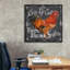 «Rooster On Chalkboard 2» par Art Licensing Studio, art mural sur toile-658296671