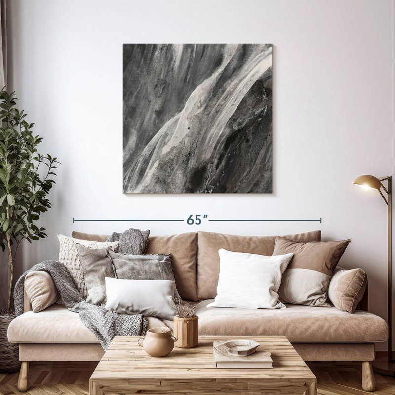 Dark Grey Splash, 39" H x 39" W