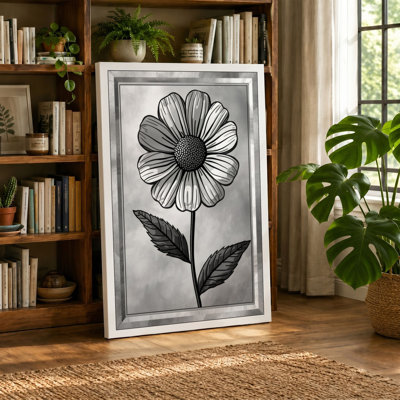 Daisy Study Botanical - Wrapped Canvas