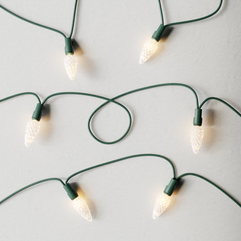 LED Single Mold Christmas Light Set, Warm White