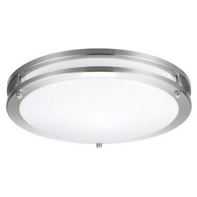 Plafonnier encastré à DEL à double anneaux à intensité variable 18 po 1PK, plafonniers pour cuisine, couloir, chambre à coucher