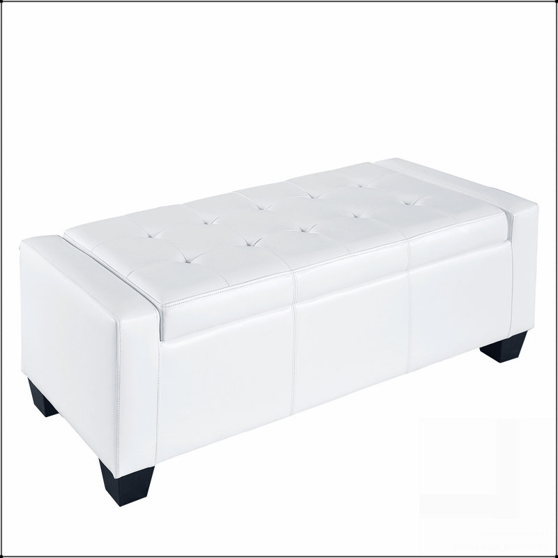 Rangement rectangulaire en similicuir capitonné