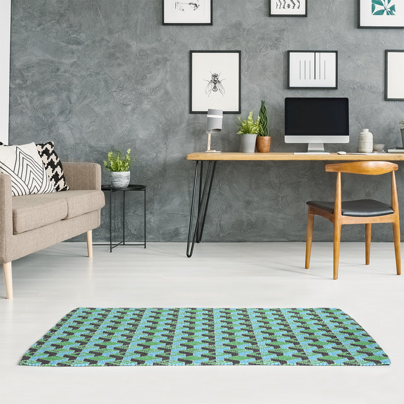 Chenille Geometric Indoor Rug, Rectangle 5' x 7'