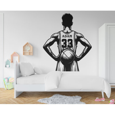 Large Custom Name Basketball Wall Decal Sport Wall Decal Kids Decal