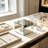 10.25x10.25x5.25"Rectangular Glass Mirror Risers 6 sided