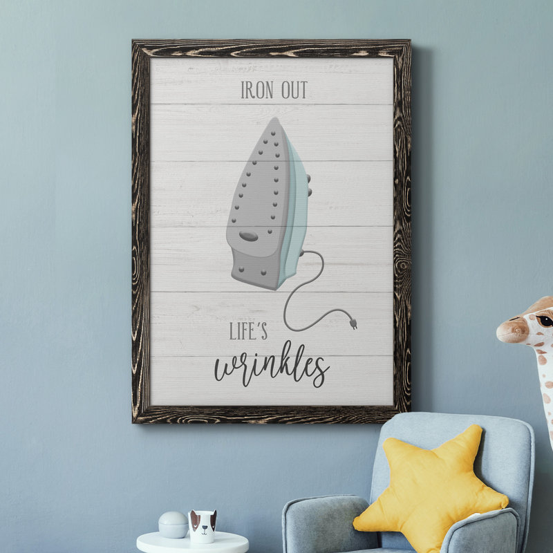 Iron out - Peinture sur toile encadrée, H 37,5 po x l 27,5 po x P 1,5 po, Toile avec cadre noir
