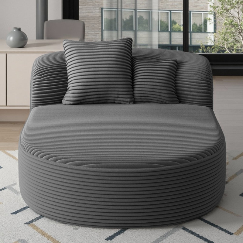 Canapé-lit 51,6 po Modern, Gris