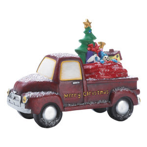 Camion de livraison de jouets lumineux | Décoration de table rétro de Noël
