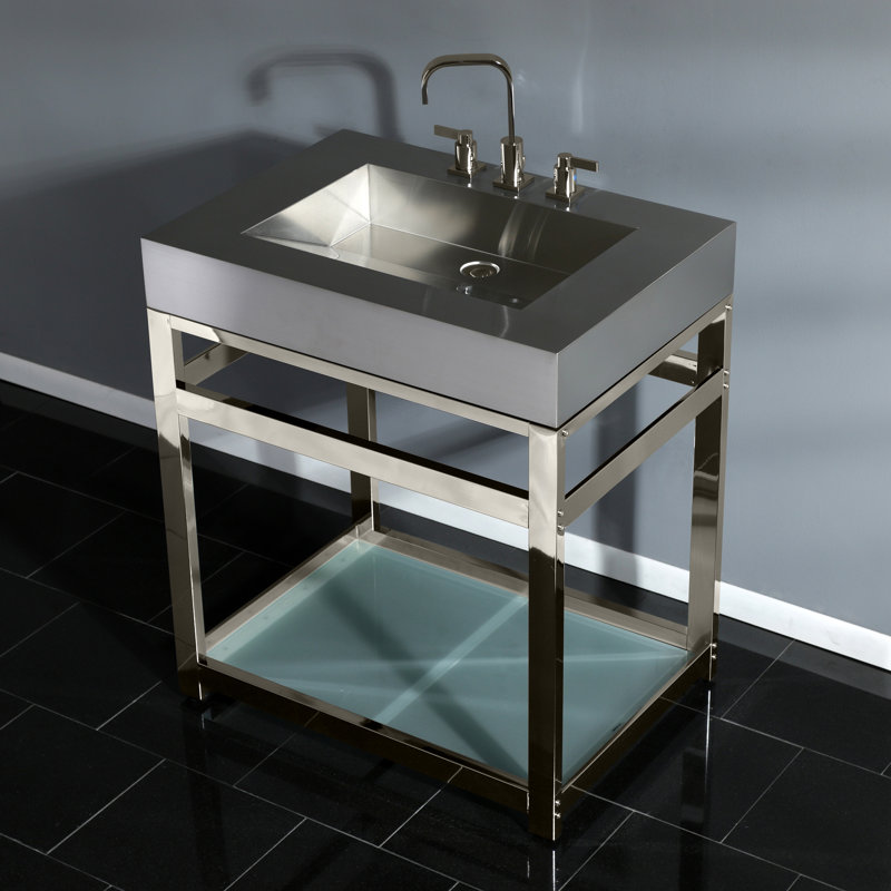 Fauceture 31" Single Bathroom Vanity, Polished Nickel