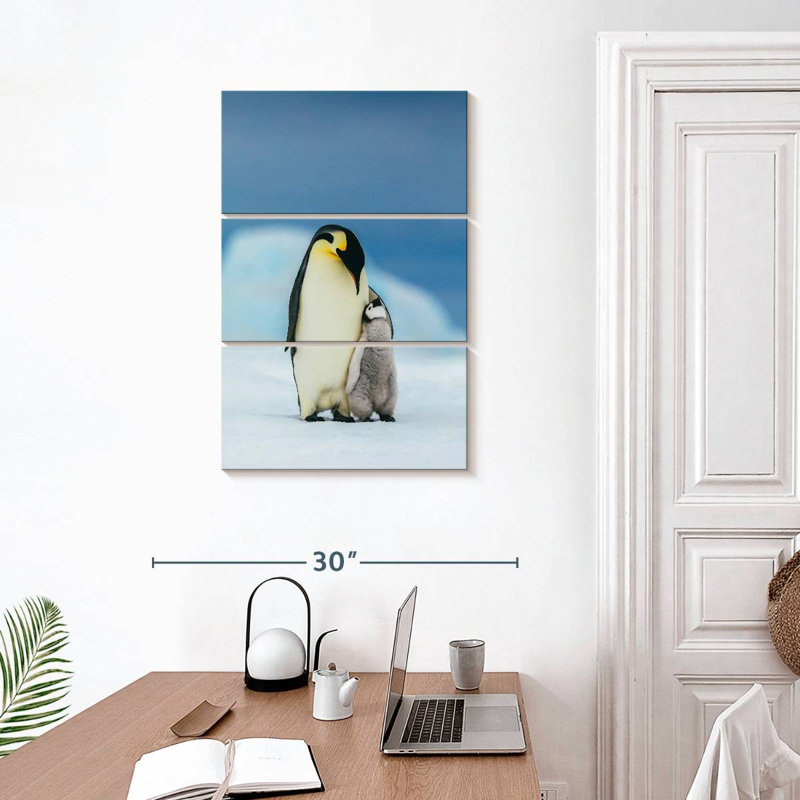 Brampt Loving Mother Penguin, 32" H x 20" W