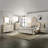 King Size Upholstered Bed with LED Light