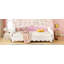 Lit de jour simple à rallonge avec lumières DEL, lit de jour rembourré princesse moderne avec tête de lit couronne, blanc-437662504