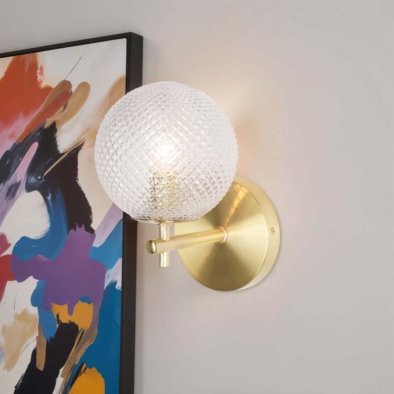 Prismatic 1-Light Wall Sconce - Brushed Gold, Brass