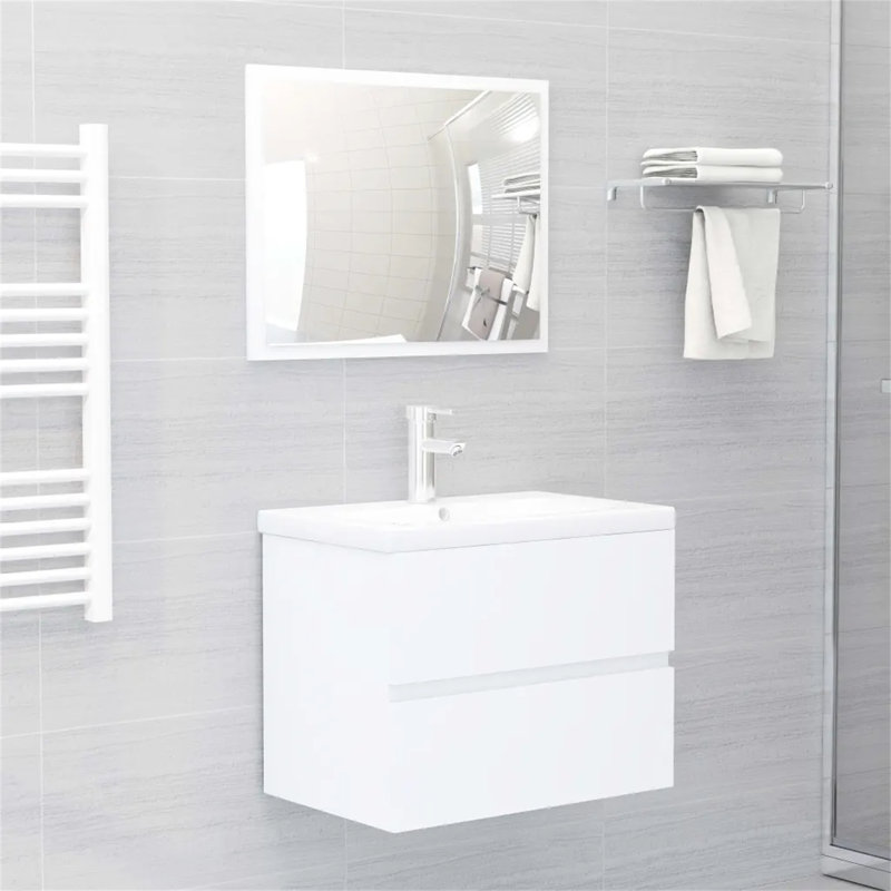 Dynisha 60mm Single Bathroom Vanity with Integrated Ceramic Basin, White
