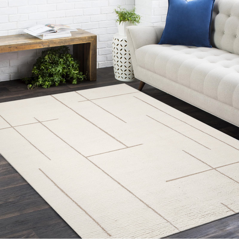Norwhich Hand Knotted Area Rug, Rectangle 3' x 5'