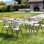 6 pi Table pliante portative en plastique pour patio