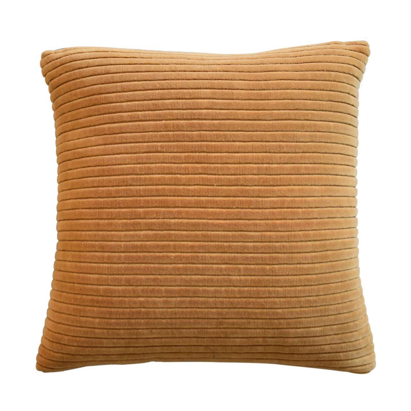 Ingvald Striped Square Throw Cushion, Mustard