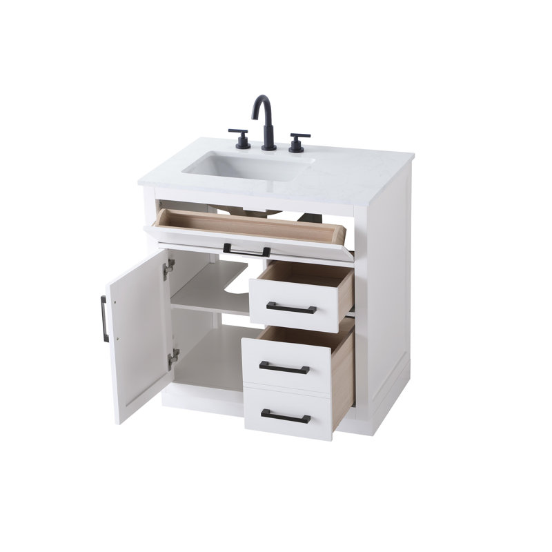 Ahner 32 inch Single Bathroom Vanity, White