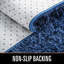 Tapis bleu marine à poils longs Shahen