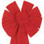 Décoration de Noël en forme de nœud de Noël à 9 boucles rouges 14 "X 34"