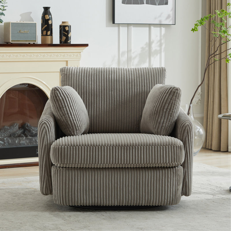 Fauteuil pivotant gris Cozy